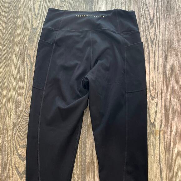 Victoria's Secret Leggings Mid-Rise Pockets Pull-On Full-Length Black Size 10 - Picture 11 of 11